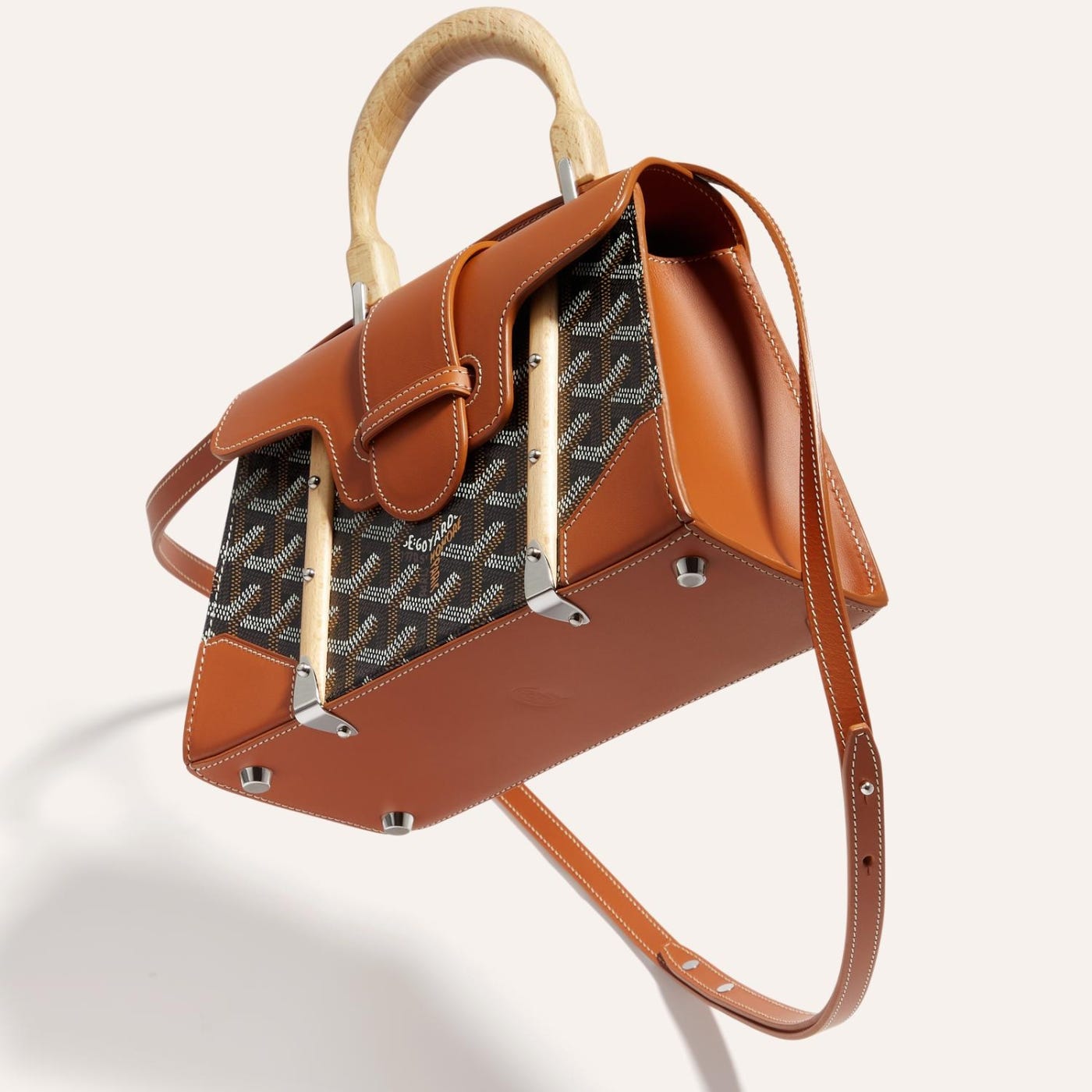 Goyard Saigon Structured Mini Bag Black and Brown - Image 5